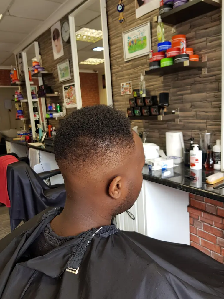 Temple fade, back view, Kurdistan Barbers